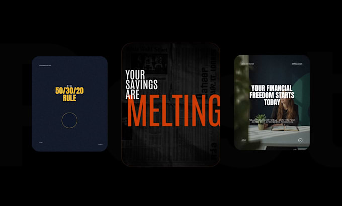 design premium instagram carousel for your finance content