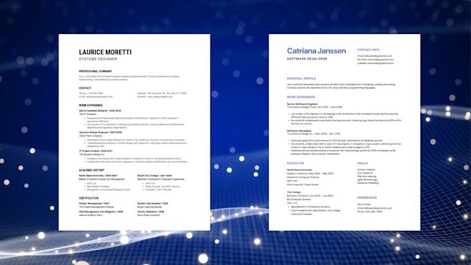 design a professional ats optimized CV or resume