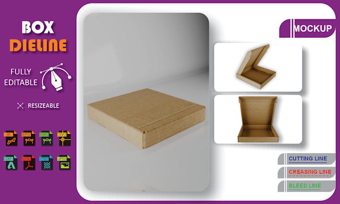 Design box dielines from my 100 model catalog by Celebi2550 | Fiverr