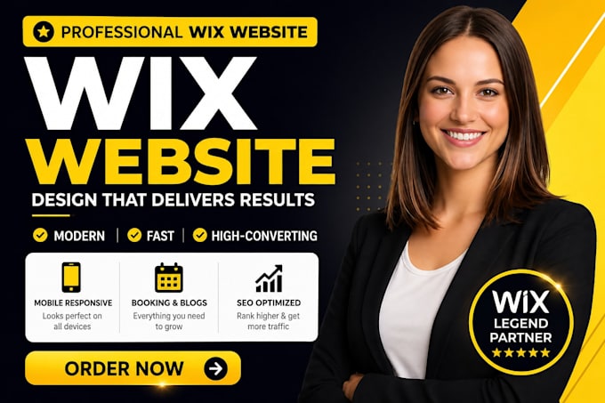 develop or build wix website design, redesign wix website, wix business site