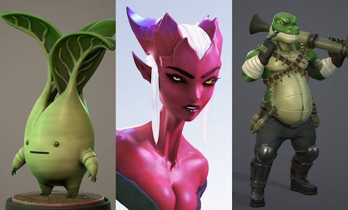 create 3d stylized characters for games and animation