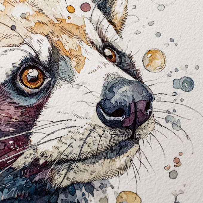 make animal illustrations in watercolor