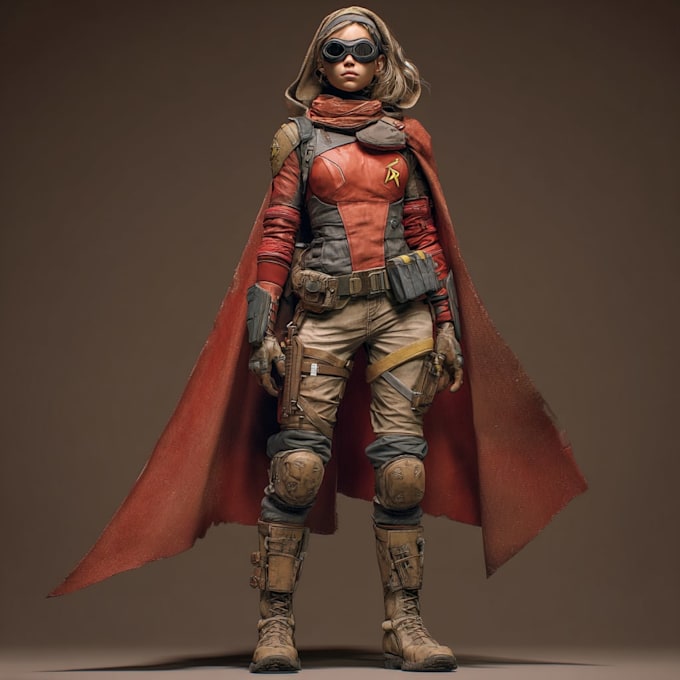 create scifi, fantasy, superhero character design