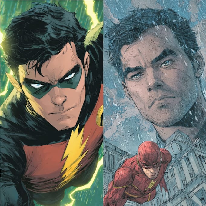 draw you dc or marvel style comic book and superhero