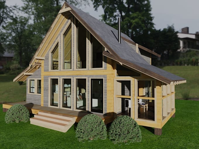 model and render interior on sketchup and archicad