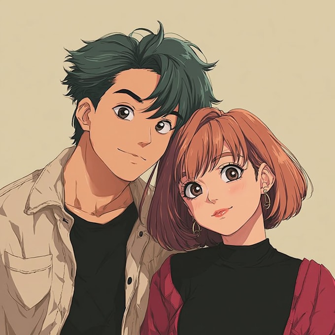draw a anime character or anime couple character for you