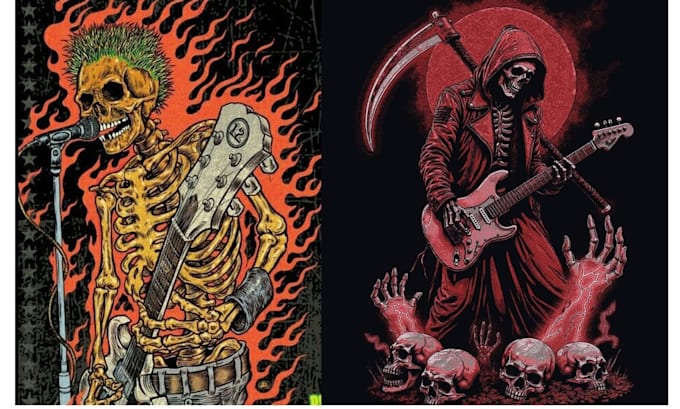 make vintage horror comic cover style