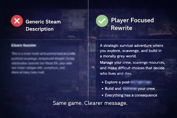 rewrite your steam store page to increase wishlists