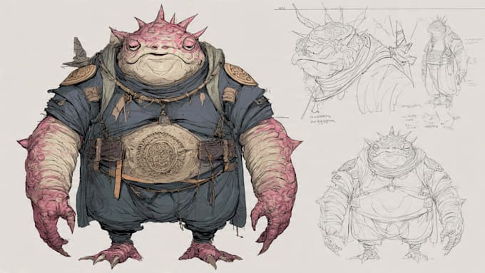 sketch a character or a creature
