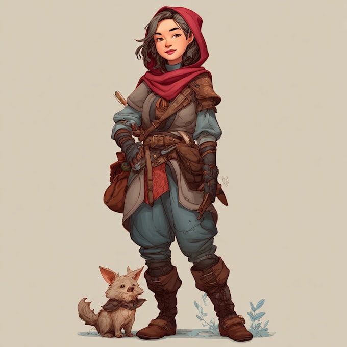 fantasy character and dnd character illustration