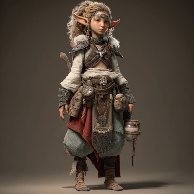 draw fantasy dnd character for you
