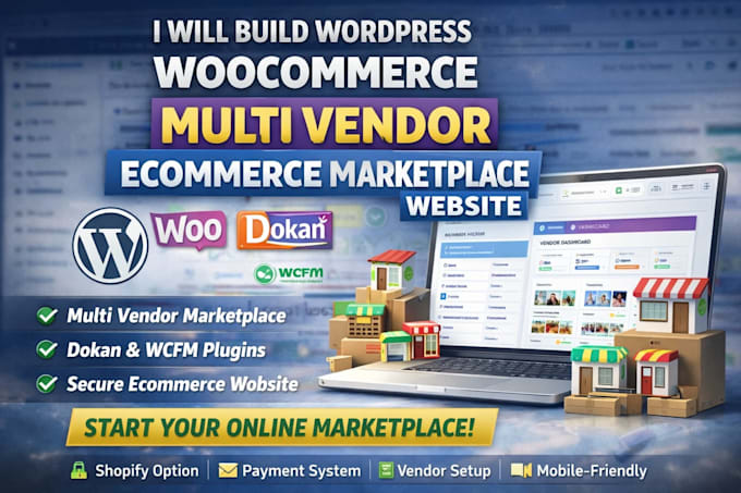 build wordpress woocommerce multi vendor ecommerce marketplace website
