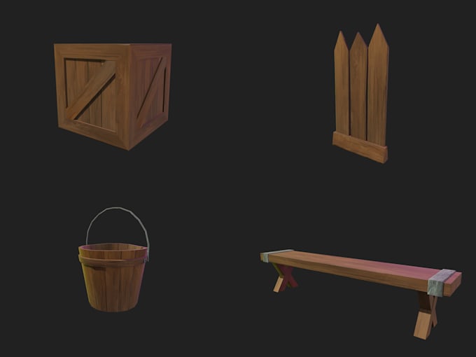create stylized lowpoly 3d assets for games and renders