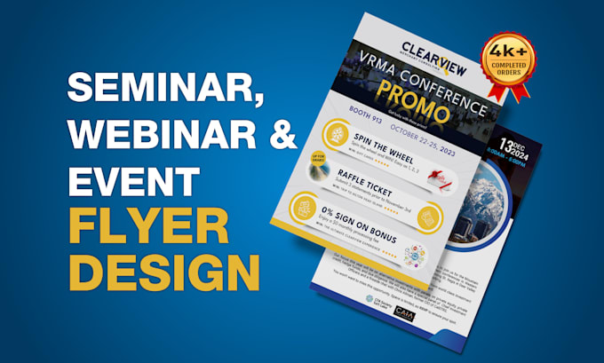 design a professional conference, seminar, webinar, or event flyer