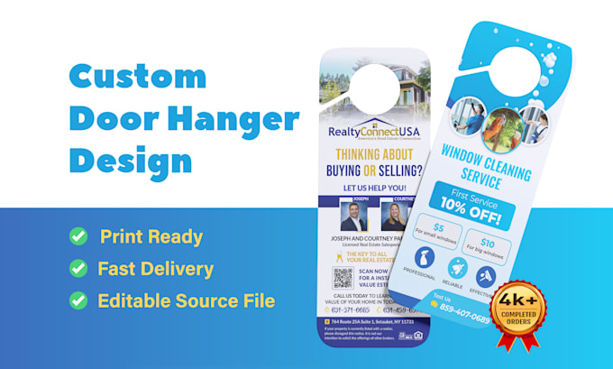 design professional door hanger design for your business