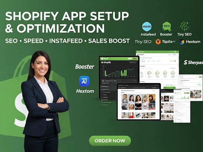 setup shopify mintt instafeed booster tiny seo tapital ai hextom sherpas website