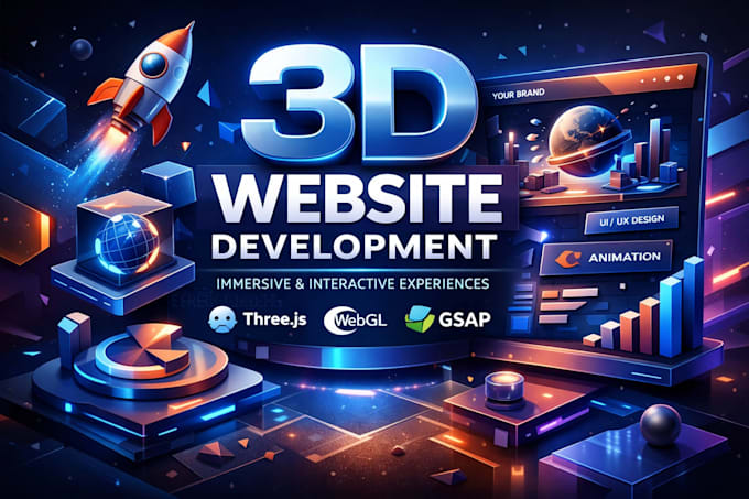 design an interactive 3d landing page or website