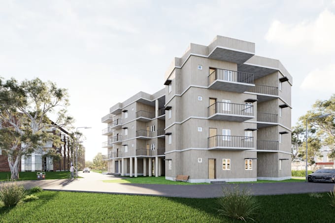 realistic 3d architectural visualization and rendering