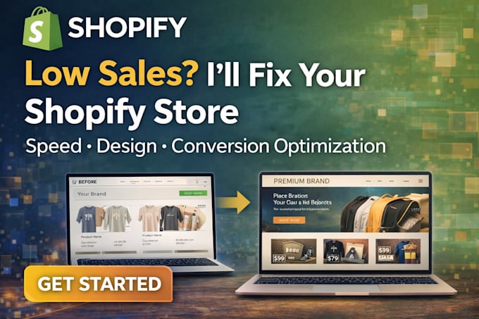 fix, redesign or optimized your shopify store to increase conversions