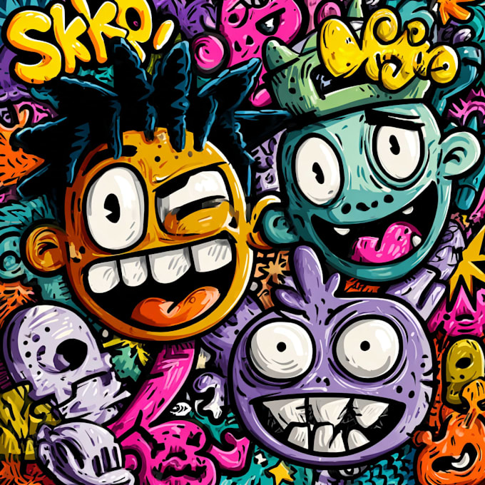 draw cartoon doodle art illustration