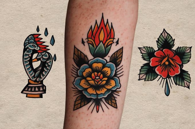 draw american tattoo design old school tattoo
