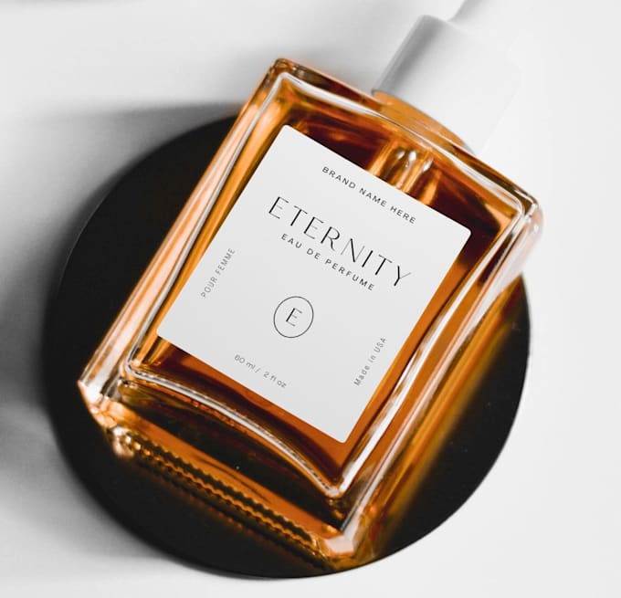 design a perfume logo and packaging label design