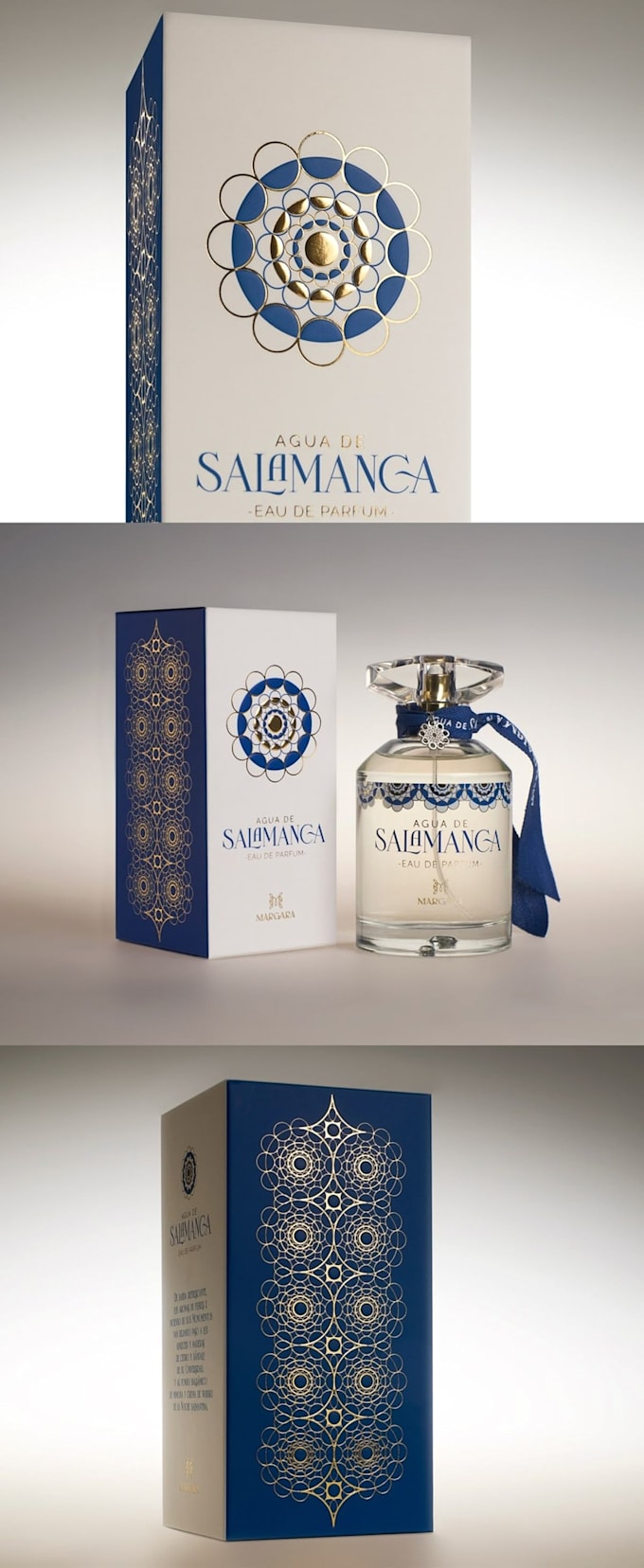 luxury perfume packaging with logo and label design