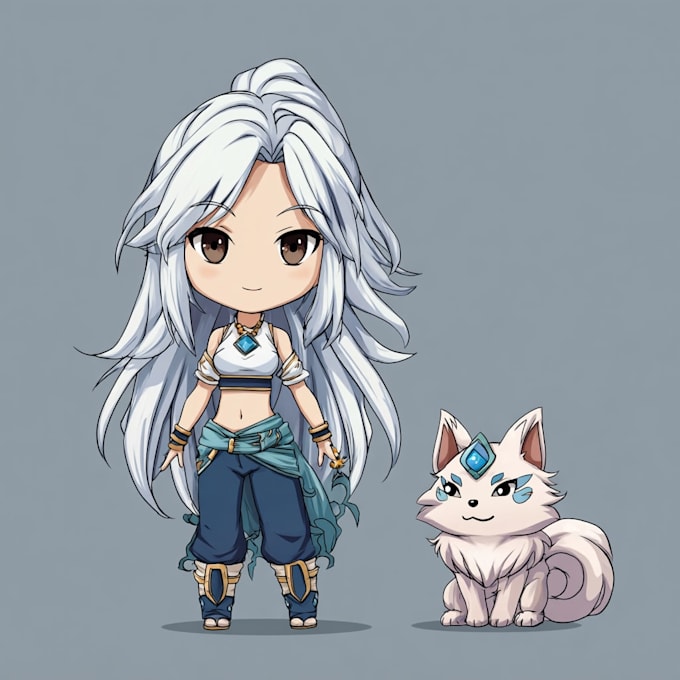 draw cute chibi character for any purposes