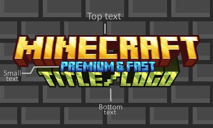 a minecraft server or smp logo in minecraft style