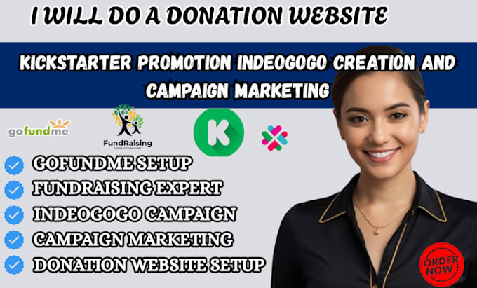 donation website kickstarter promotion indiegogo creation and campaign marketing