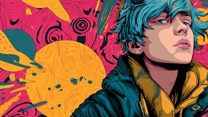 create a unique street pop art illustration