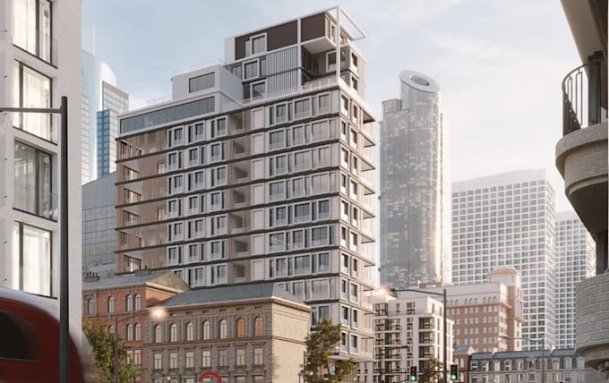 restructure highrise development, tower solar panels, condo building renderings