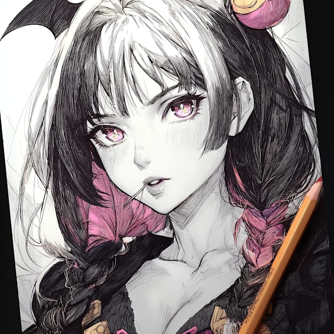 Draw anime illustration, original character or fanart by Yolandeang ...