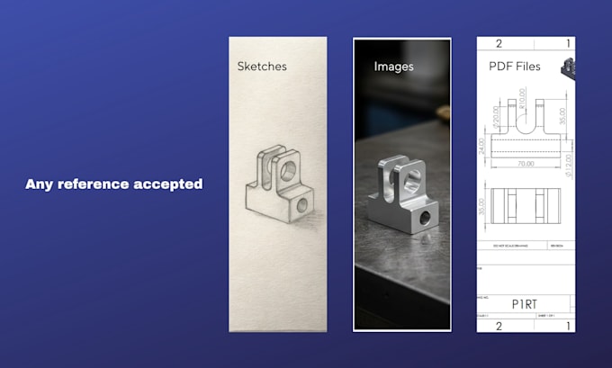 convert your sketch, image, or PDF into solidworks 3d model