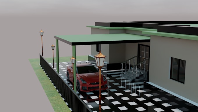 3d house models using chief architect and blender