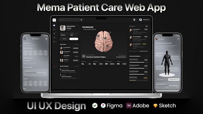 design mobile app UI UX, web app UI UX and dashboard in figma