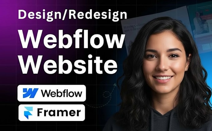 design and develop a webflow or framer website