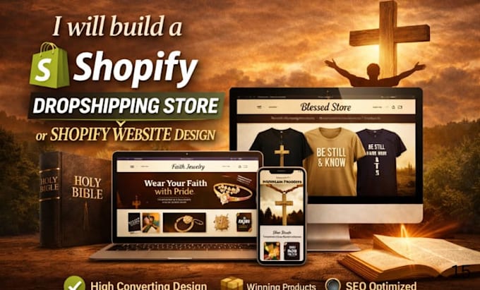 christian shopify dropshipping store shopify website design