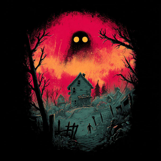 Do amazing retro horror cartoon illustration for your tshirt by ...