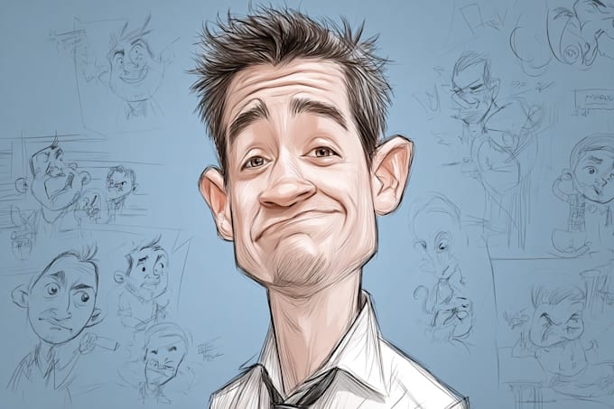 create vector cartoon caricature avatar portrait