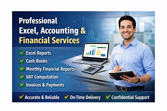 do excel bookkeeping, monthly reports, vat calculation