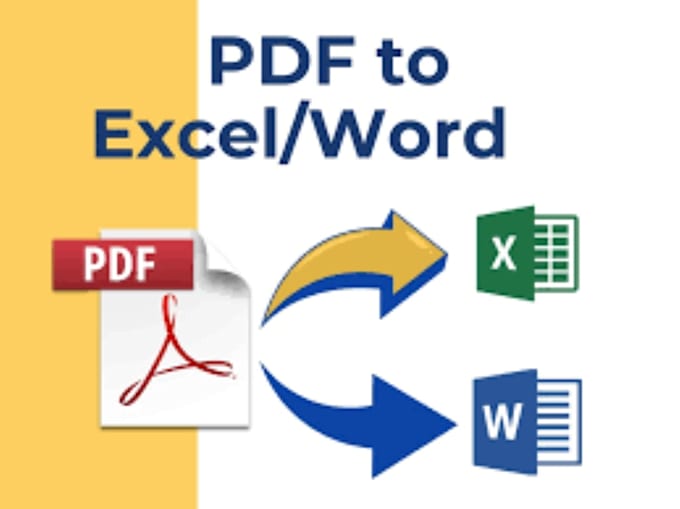 convert PDF to word or excel manually