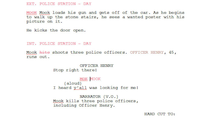 clean and format your screenplay in final draft