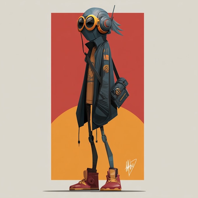 sci fi character illustration or sci fi character