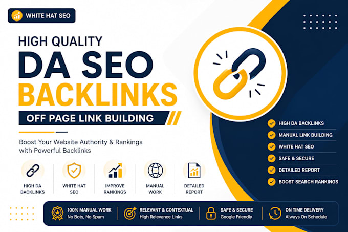create fundamental high quality da SEO backlinks offpage link building services