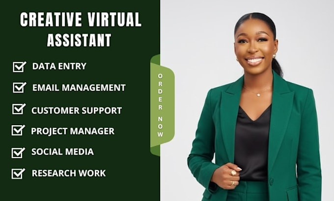 be your creative virtual assistant, personal and administrative assistant