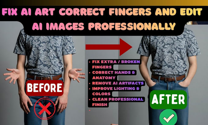 fix ai art correct fingers and edit ai images professionally