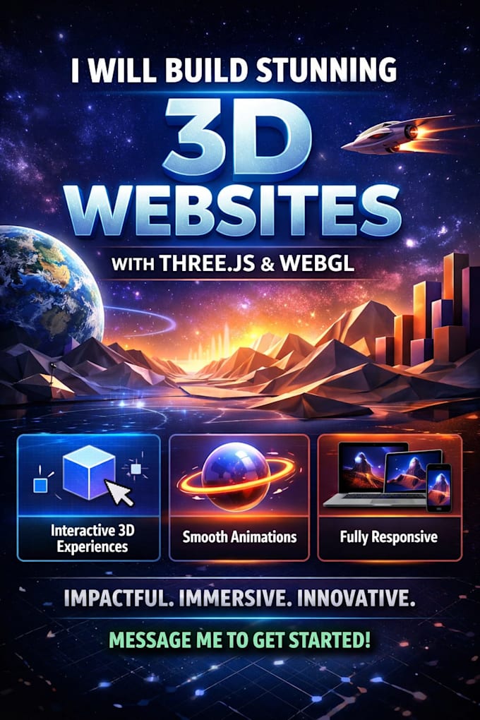create stunning 3d websites with three js