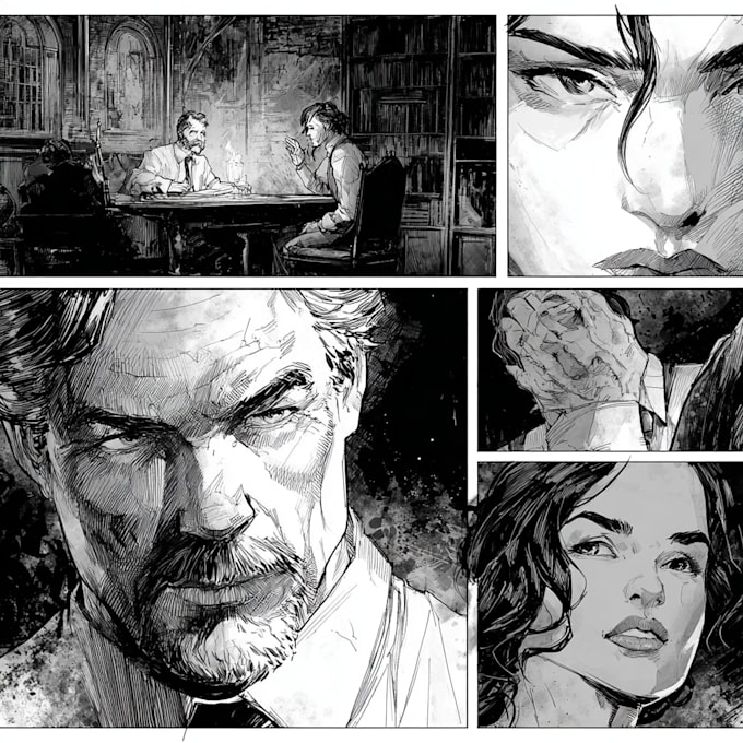 do comic book illustration, superhero comic strip