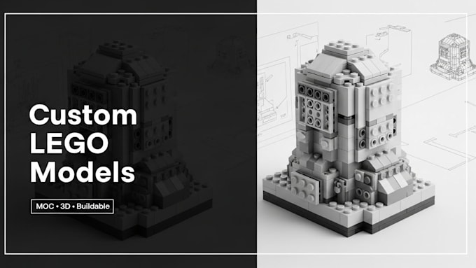 Lego Model Sample Design custom lego models and moc instructions in 3d by Tanga_teem | Fiverr